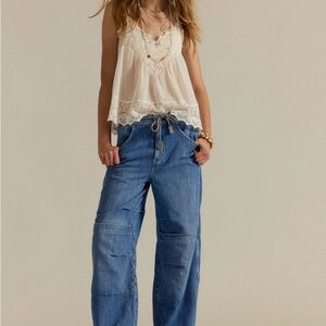Free People Logan Cinched Cargo Jean